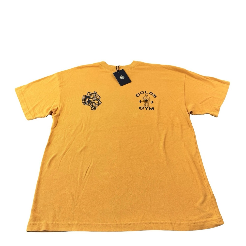 Darc Sport X Golds Gym Mecca Bodybuilding Mens Oversized T Shirt Gold S LCTT001